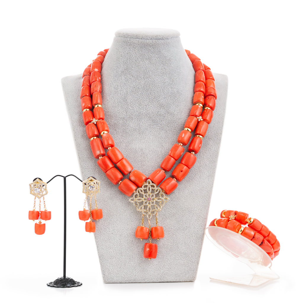 Aisha Luxury Coral Set