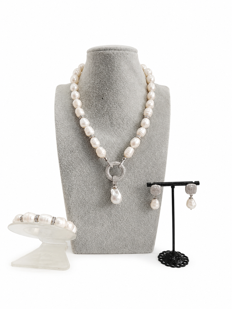 Adun Luxury Pearl Jewelry Set | Pearl Bridal Jewelry in Nigeria