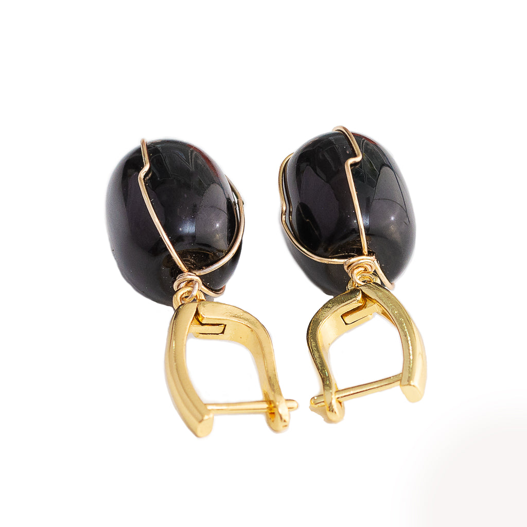 NIMI Earrings – Luxury Barrel-Shaped Gemstone Statement