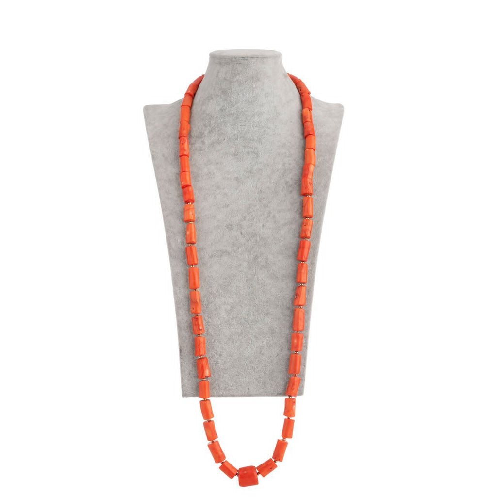 Cornucopia Luxury 42-Inch Traditional Coral Necklace